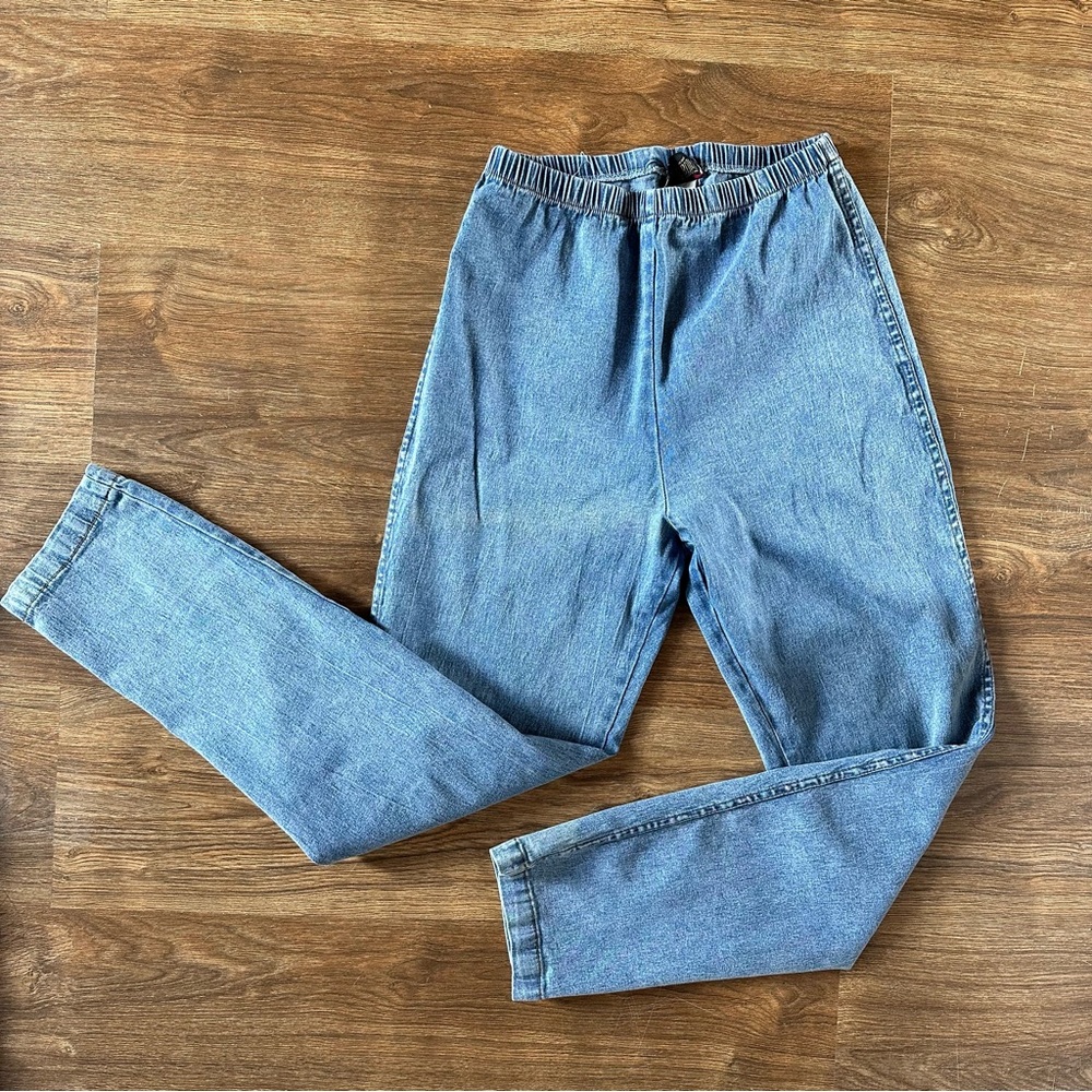 Vintage Blue Denim Stretch Waist Jeans